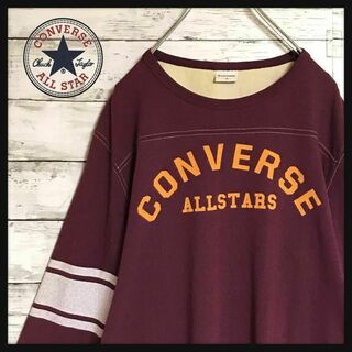 コンバース(CONVERSE)の【人気ブラウン】コンバース センターロゴ入りロンＴ　薄手　A658(Tシャツ/カットソー(七分/長袖))