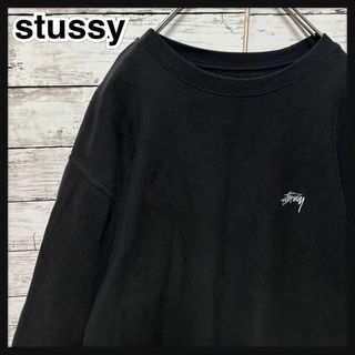 ステューシー(STUSSY)の1080【人気Lサイズ】ステューシー☆刺繍ワンポイントロゴ　ブラック　スウェット(スウェット)