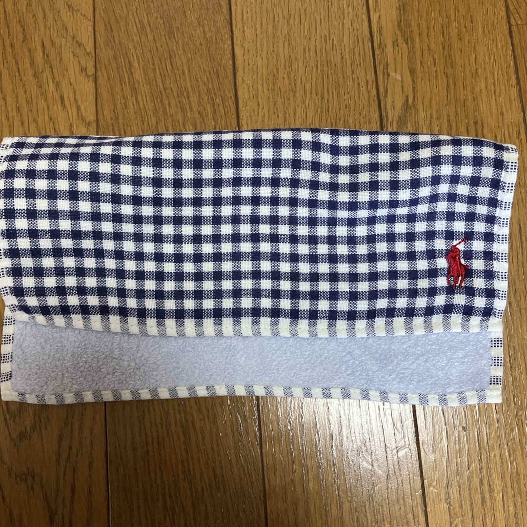 Ralph Lauren(ラルフローレン)の【タグなし未使用品】ラルフローレン  タオルハンカチ　ネイビー　ギンガムチェック メンズのファッション小物(ハンカチ/ポケットチーフ)の商品写真