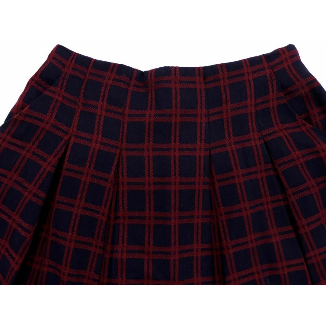 Feroux(フェルゥ)のFeroux フェルゥ チェック Aライン 台形 スカート size1/紺ｘ赤 ◇■ レディース レディースのスカート(ミニスカート)の商品写真