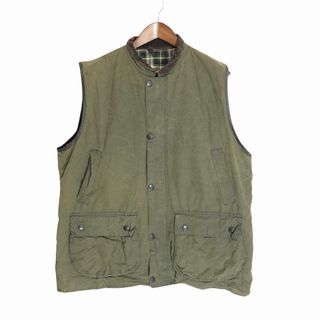 バーブァー(Barbour)のSALE/// 90年代 イングランド製 Barbour バブアー WESTMORLAND ウエストモーランド オイルド ベスト カーキ (メンズ XL) P1896(ベスト)