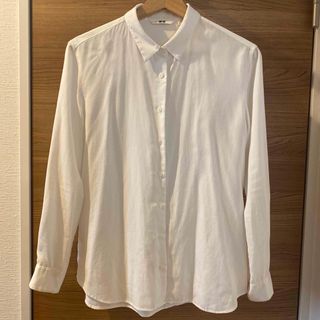 ユニクロ(UNIQLO)のUNIQLO ユニクロ　白ブラウス　Mサイズ(シャツ/ブラウス(長袖/七分))