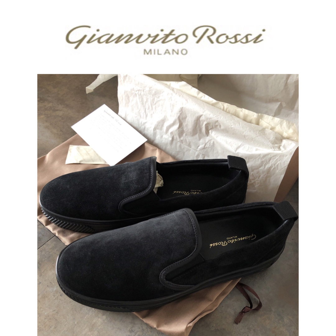 即日出荷可 Gianvito Rossi◇スエード スリッポンシューズ37ジャン