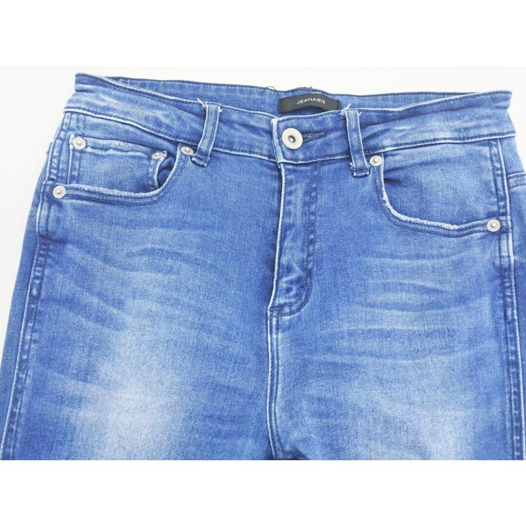 JEANASIS(ジーナシス)のJEANASIS ジーナシス クラッシュ加工 スキニー デニムパンツ sizeM/青 ■■ レディース レディースのパンツ(デニム/ジーンズ)の商品写真