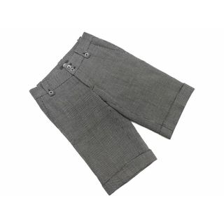 INED - INED イネド ウール混 ハーフ パンツ size7/白ｘ黒 ◇■ レディース