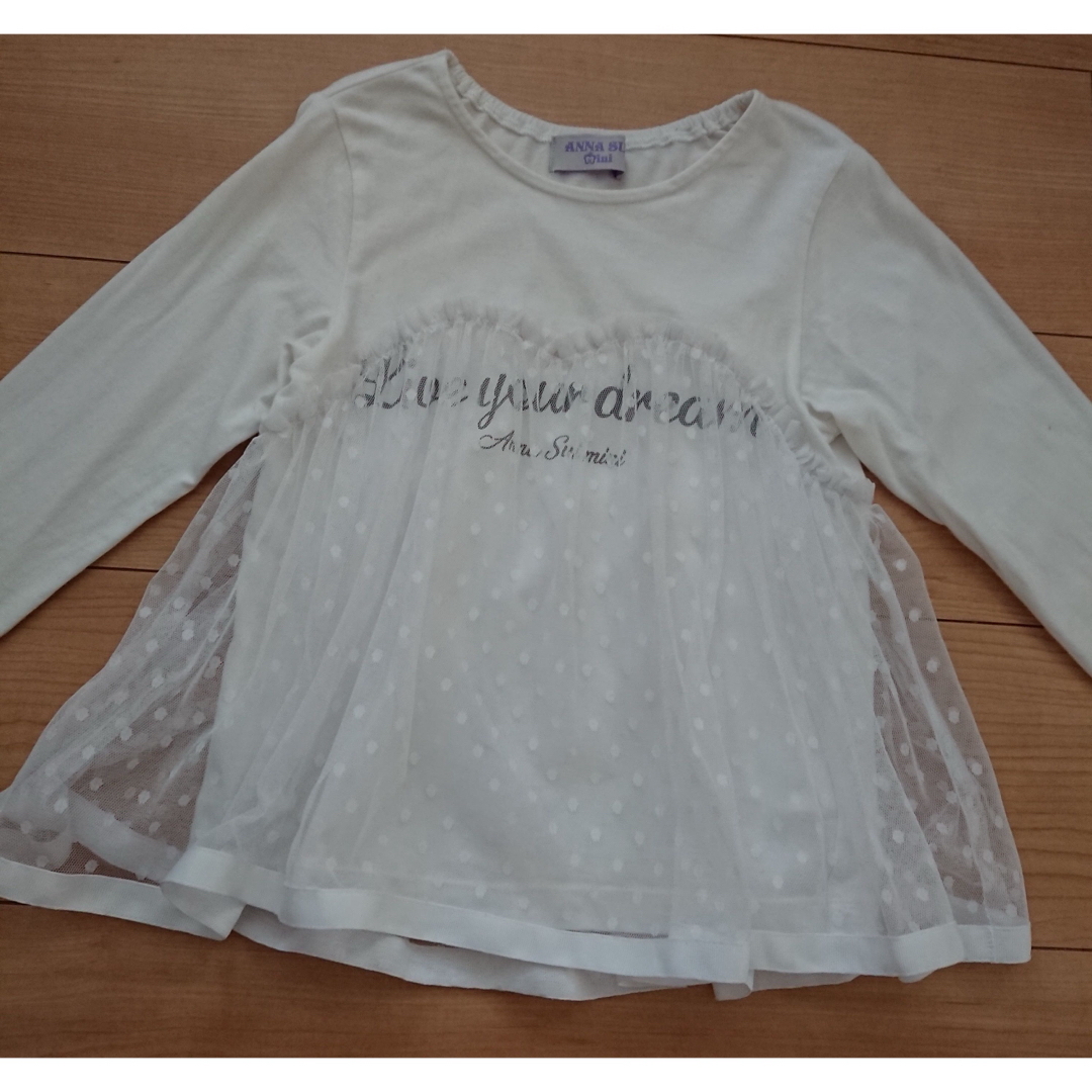 ANNA SUI mini(アナスイミニ)のアナスイミニ　レースカットソー キッズ/ベビー/マタニティのキッズ服女の子用(90cm~)(Tシャツ/カットソー)の商品写真