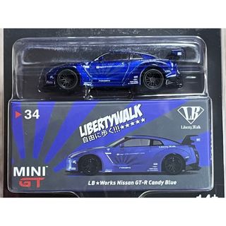 ニッサン(日産)のMINI GT LBWK LBワークス 日産 R35 GT-R キャンディブルー(ミニカー)