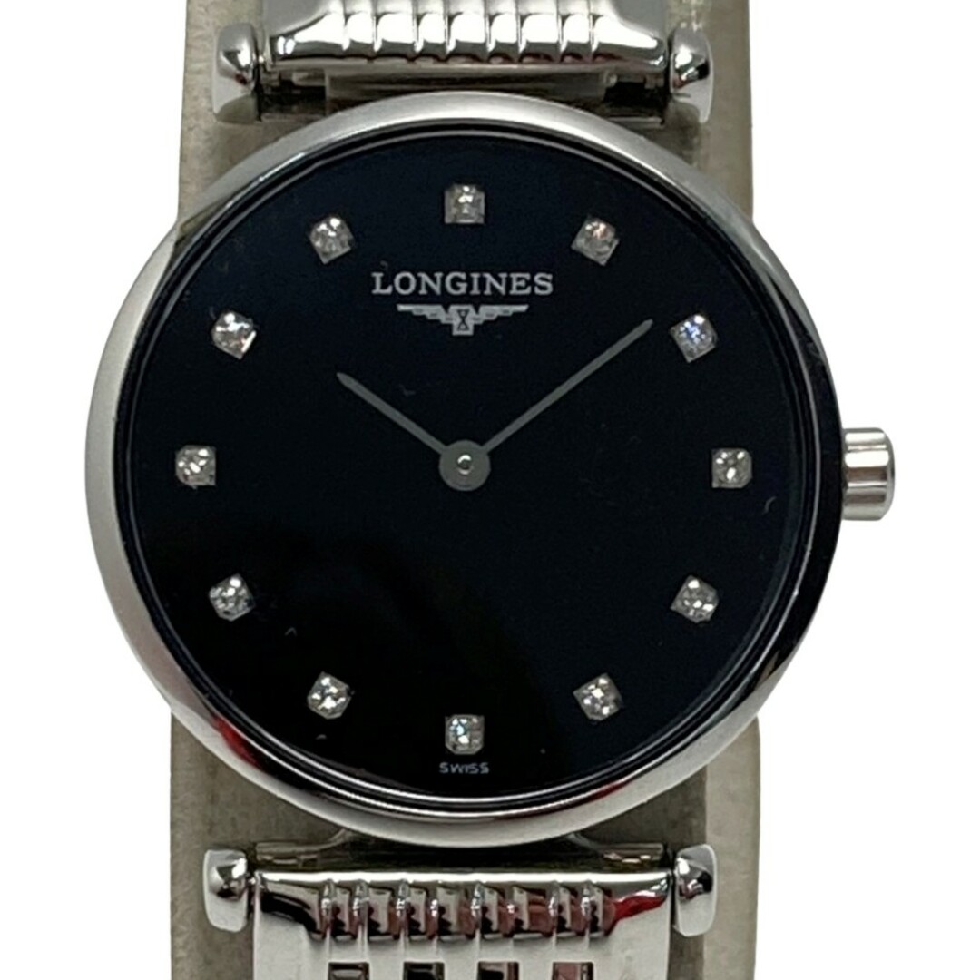 LONGINES(ロンジン)の☆☆LONGINES ロンジン ラ グラン クラシック ドゥ 12Pダイヤ L4 209 4 ブラック クォーツ レディース 腕時計 レディースのファッション小物(腕時計)の商品写真