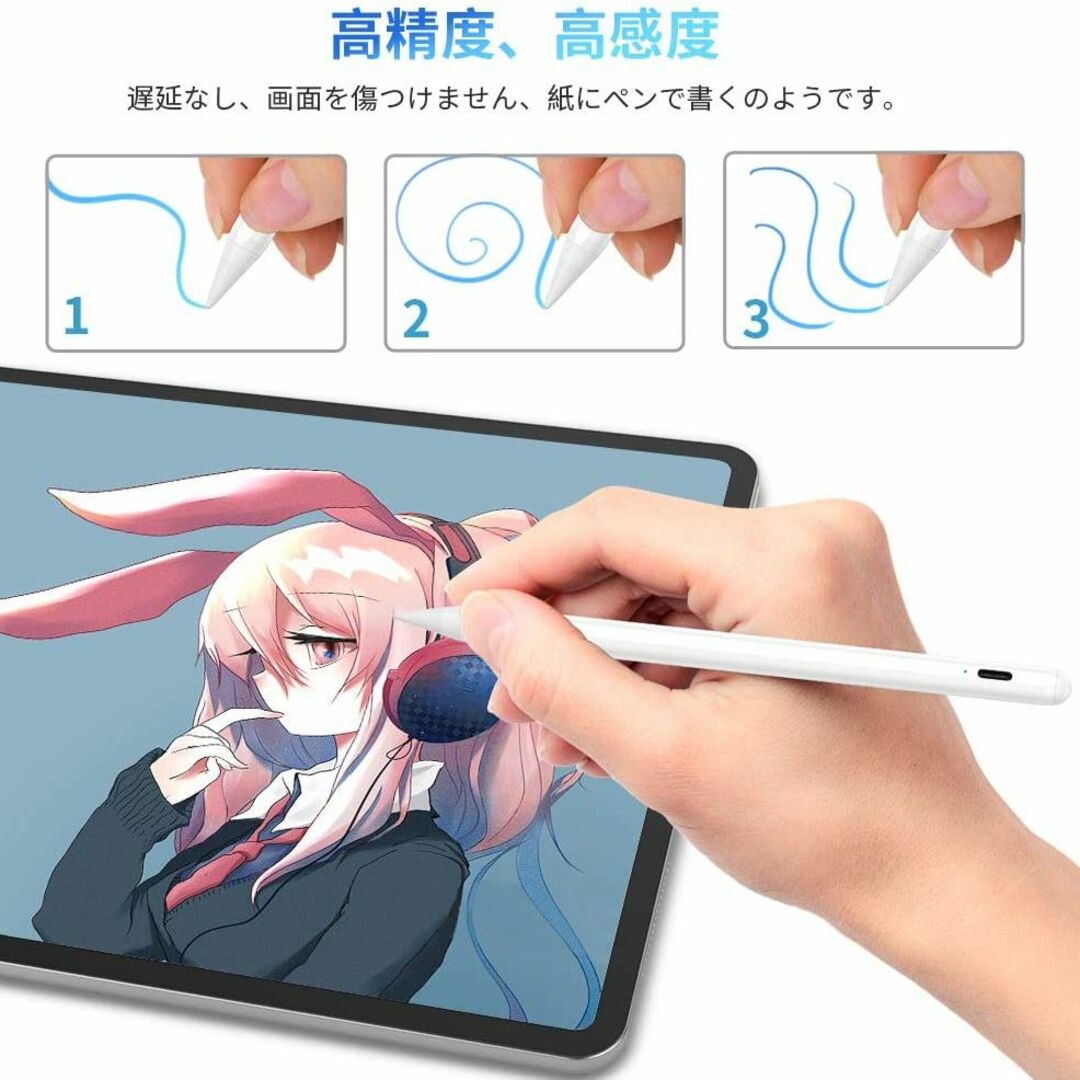 Lucky Brand(ラッキーブランド)のタッチペン iPad ペン Ananko スタイラスペン 極細 高感度 iPad スマホ/家電/カメラのPC/タブレット(PC周辺機器)の商品写真