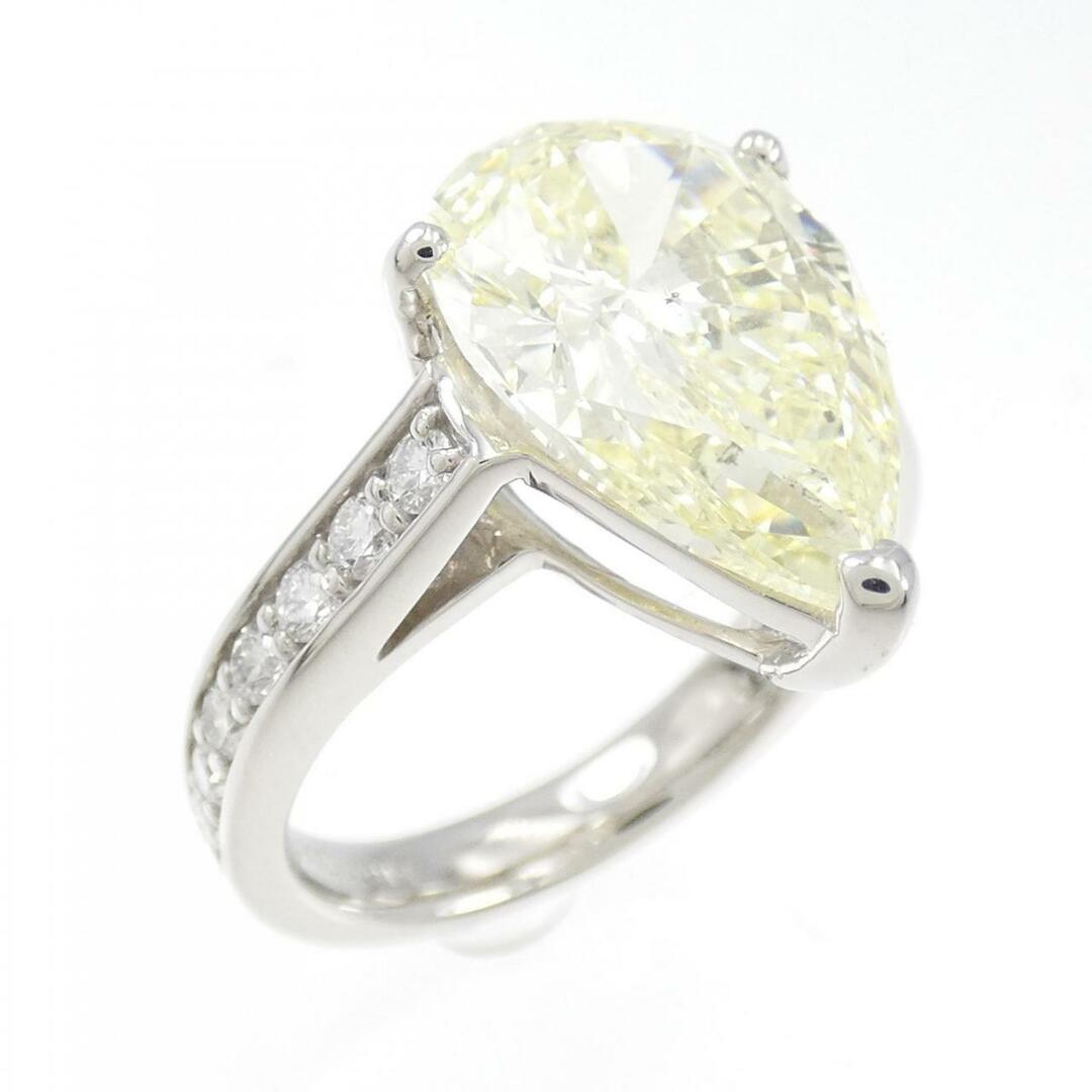 【リメイク】PT ダイヤモンド リング 5.015CT LY SI2 ペアシェイプ レディースのアクセサリー(リング(指輪))の商品写真