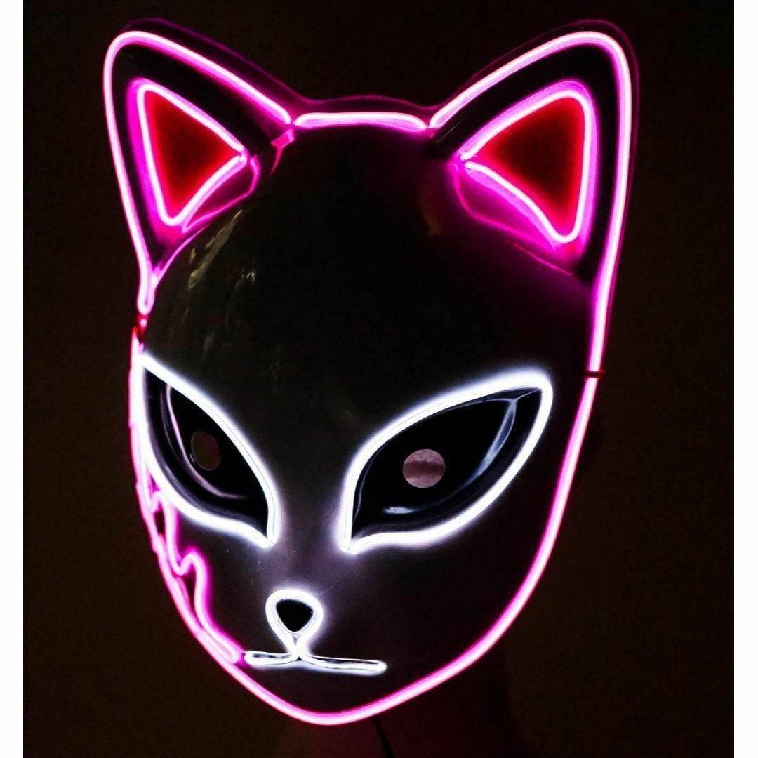 鬼滅の刃 お面 キツネ きつね仮面 光る LED 炭治郎【残3のみ 鬼滅の刃 お面 キツネ きつね仮面 光る LED 炭治郎【残3のみ