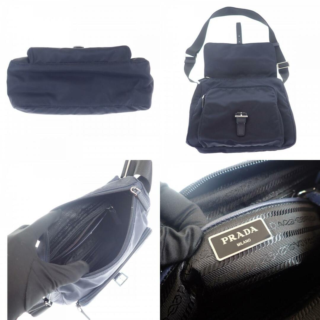 PRADA(プラダ)の【中古】【Aランク】PRADA プラダ VELA ヴェラ トライアングルロゴ ショルダーバッグ 1BD994 ナイロン サフィアーノレザー NERO ネイビー【ISEYA】 レディースのバッグ(メッセンジャーバッグ)の商品写真