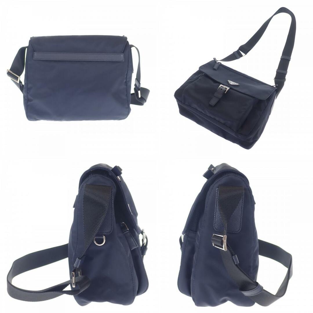 PRADA(プラダ)の【中古】【Aランク】PRADA プラダ VELA ヴェラ トライアングルロゴ ショルダーバッグ 1BD994 ナイロン サフィアーノレザー NERO ネイビー【ISEYA】 レディースのバッグ(メッセンジャーバッグ)の商品写真