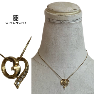 ジバンシィ(GIVENCHY)のGIVENCHY PARIS VINTAGE 80s Gストーン装飾 ネックレス(ネックレス)