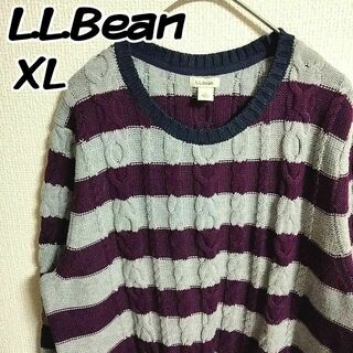 エルエルビーン(L.L.Bean)のL.L.Bean エルエルビーン コットンニット ケーブルニット 70s 80s(ニット/セーター)