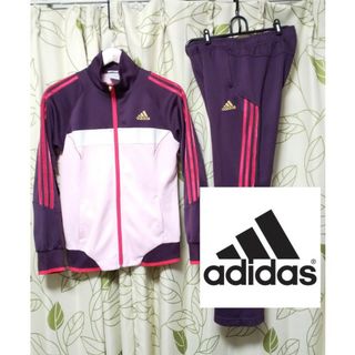 アディダス(adidas)のアディダス　セットアップ　ジャージ　マルチカラー　女性用M〜Lサイズ(セット/コーデ)