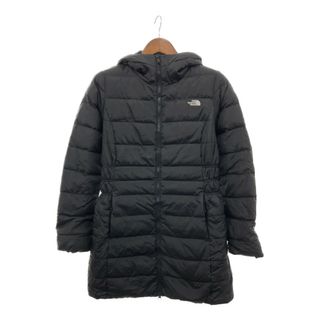 ザノースフェイス(THE NORTH FACE)のTHE NORTH FACE ノースフェイス 550フィルパワーダウンジャケット アウトドア ミドル丈  ブラック (レディース Ｍ) 中古 古着 P2105(ダウンジャケット)