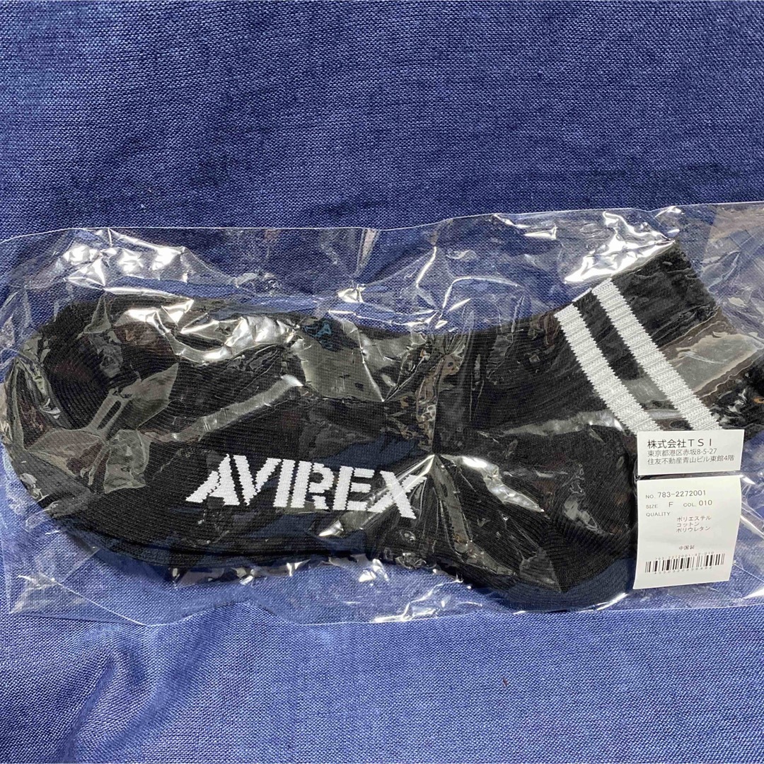 AVIREX(アヴィレックス)のAVIREX アヴィレックス 靴下 フリーサイズ ブラック メンズ レディース メンズのレッグウェア(ソックス)の商品写真