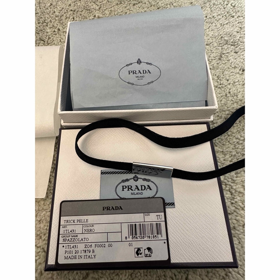 PRADA(プラダ)の新品未使用　PRADA プラダ　レザーコインケース　ブラック 1TL431 メンズのファッション小物(コインケース/小銭入れ)の商品写真