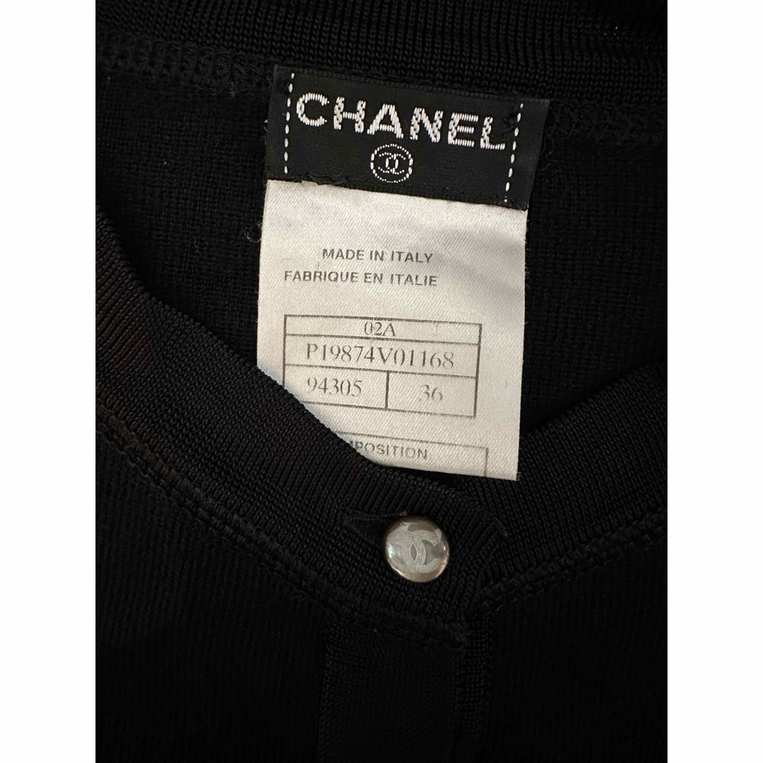 CHANEL シャネル ロゴボタンカシミヤシルクニット