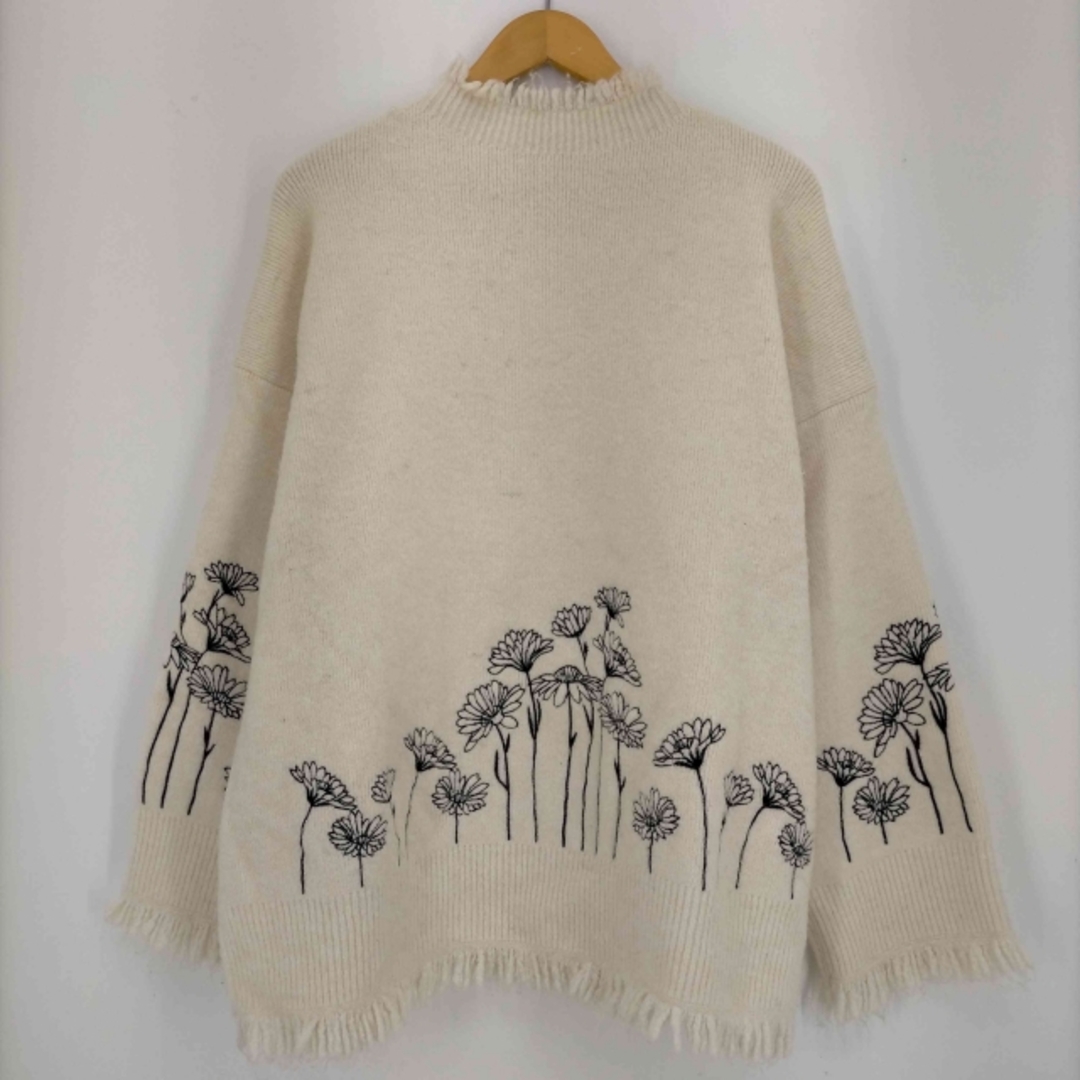 ZARA(ザラ)のZARA(ザラ) EMBROIDERED KNIT SWEATER レディース レディースのトップス(ニット/セーター)の商品写真