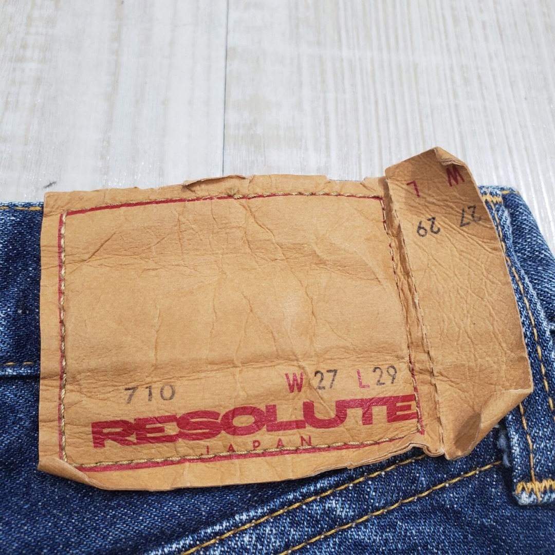 RESOLUTE(リゾルト)のRESOLUTE 710 デニム パンツ ジーンズ ボタンフライ W27 メンズのパンツ(デニム/ジーンズ)の商品写真