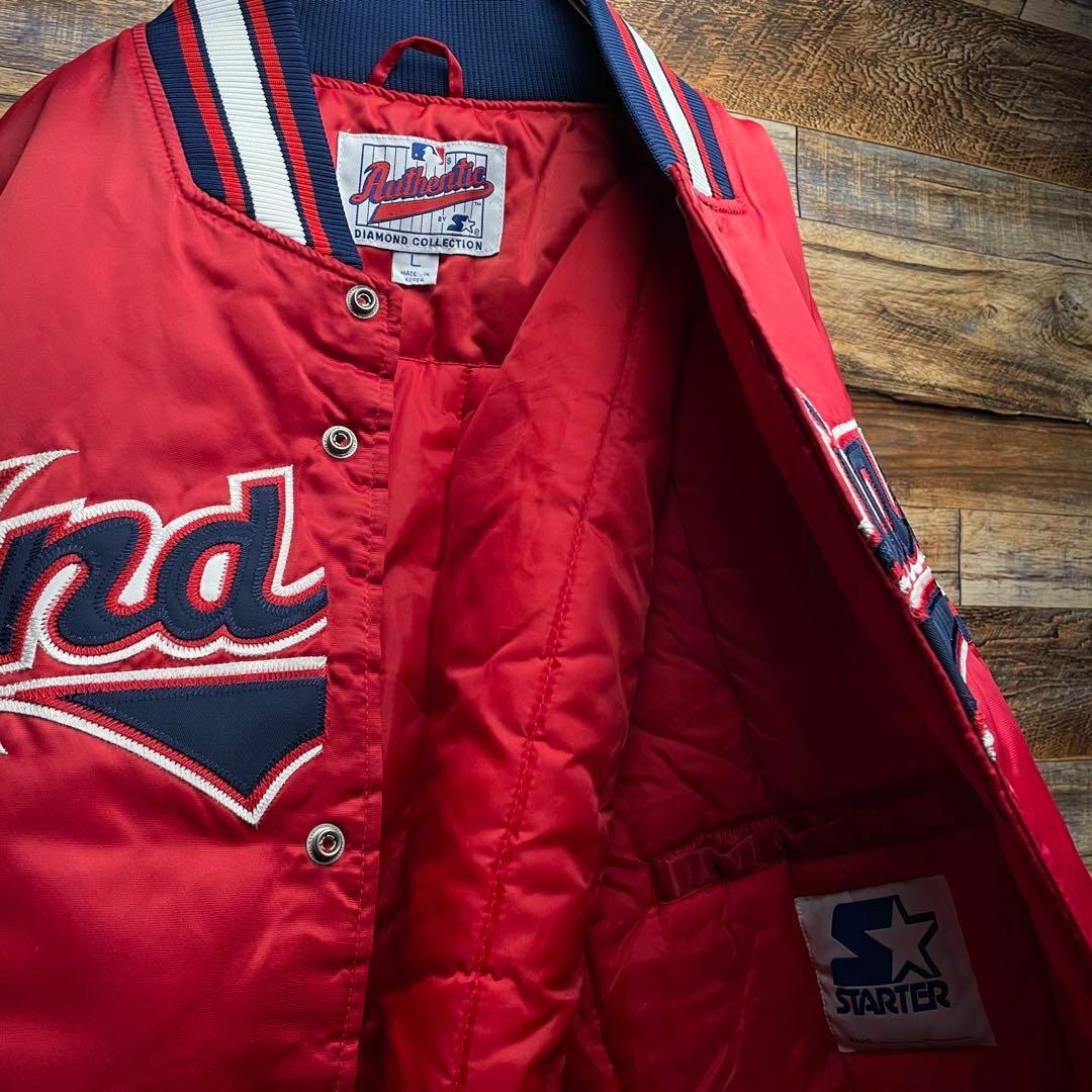 ART VINTAGE - スターターインディンスナイロンスタジャン赤レッドmlb