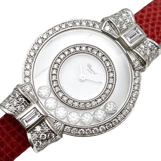 ショパール(Chopard)の　ショパール Chopard ハッピーダイヤモンド 4097/1 K18ホワイトゴールド クオーツ レディース 腕時計(腕時計)