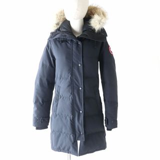 カナダグース(CANADA GOOSE)の良品★国内正規品 CANADA GOOS カナダグース 2302JL MACKENZIE マッケンジー ファー・フード付き ダウンコート レディース ネイビー M/M(ダウンコート)