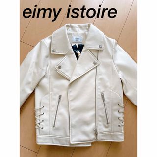 eimy istoreフェイクレザー刺繍ペプラムジャケットジャケット/アウター