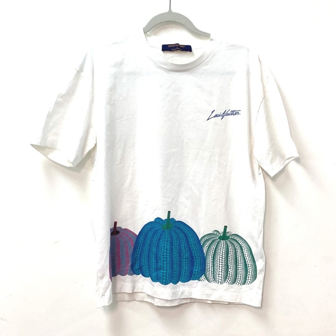 ルイヴィトン LOUIS VUITTON LV × YK パンプキンプリンテッドTシャツ 草間彌生コラボ アパレル トップス 半袖Ｔシャツ コットン ホワイト約525cm袖丈