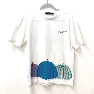 ルイヴィトン(LOUIS VUITTON)のルイヴィトン LOUIS VUITTON LV × YK パンプキンプリンテッドTシャツ 草間彌生コラボ アパレル トップス 半袖Ｔシャツ コットン ホワイト(Tシャツ/カットソー(半袖/袖なし))