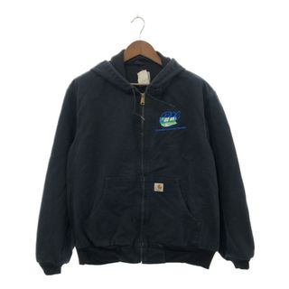 カーハート(carhartt)のSALE///// 90年代 Carhartt カーハート アクティブパーカー ダック地 ジャケット ワーク ブラック (メンズ XL)  P2233(その他)