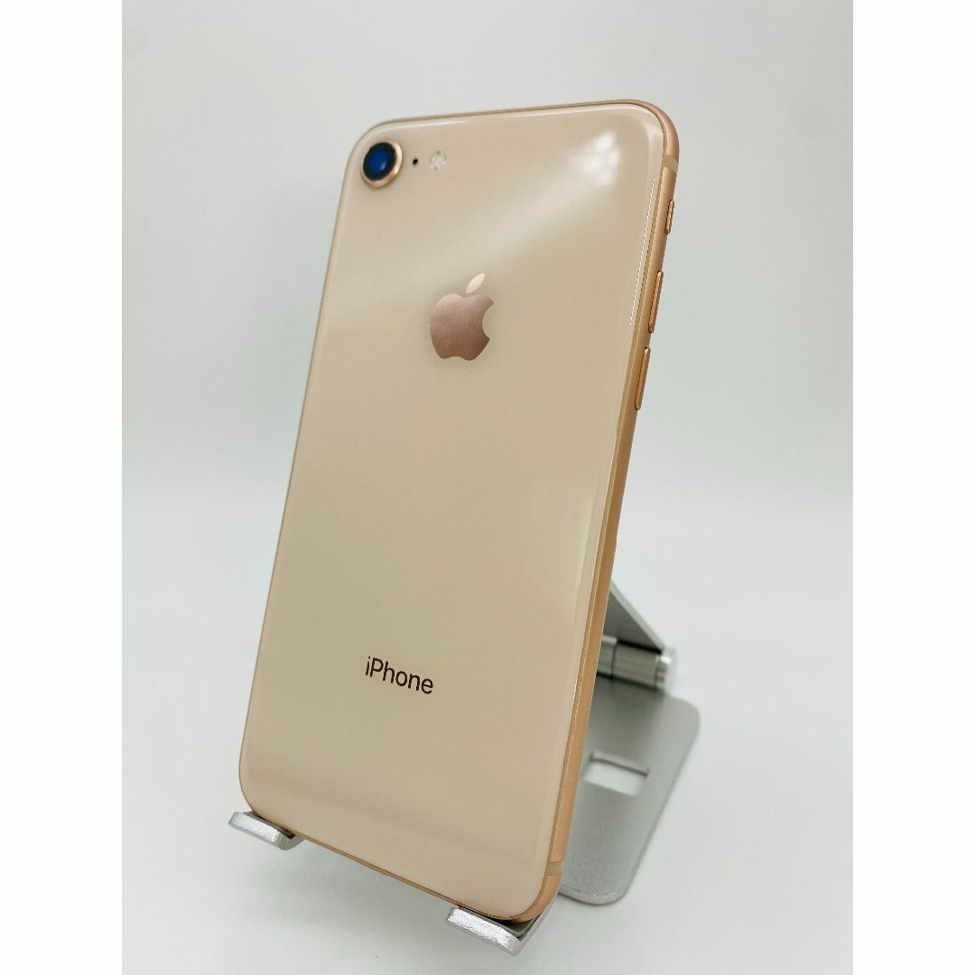 134 iPhone8 256GB ゴールド/シムフリー/大容量新品バッテリー