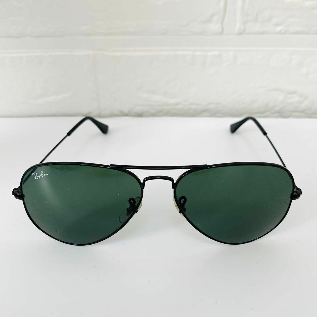 Ray-Ban(レイバン)の極美品✨レイバン RB3025 サングラス ブラック グリーンレンズ ケース付き レディースのファッション小物(サングラス/メガネ)の商品写真