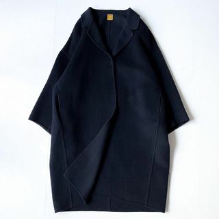 ドゥーズィエムクラス(DEUXIEME CLASSE)の極美品✨ドゥーズィエムクラス ウールアンゴラリバーコート ネイビー 38(ロングコート)