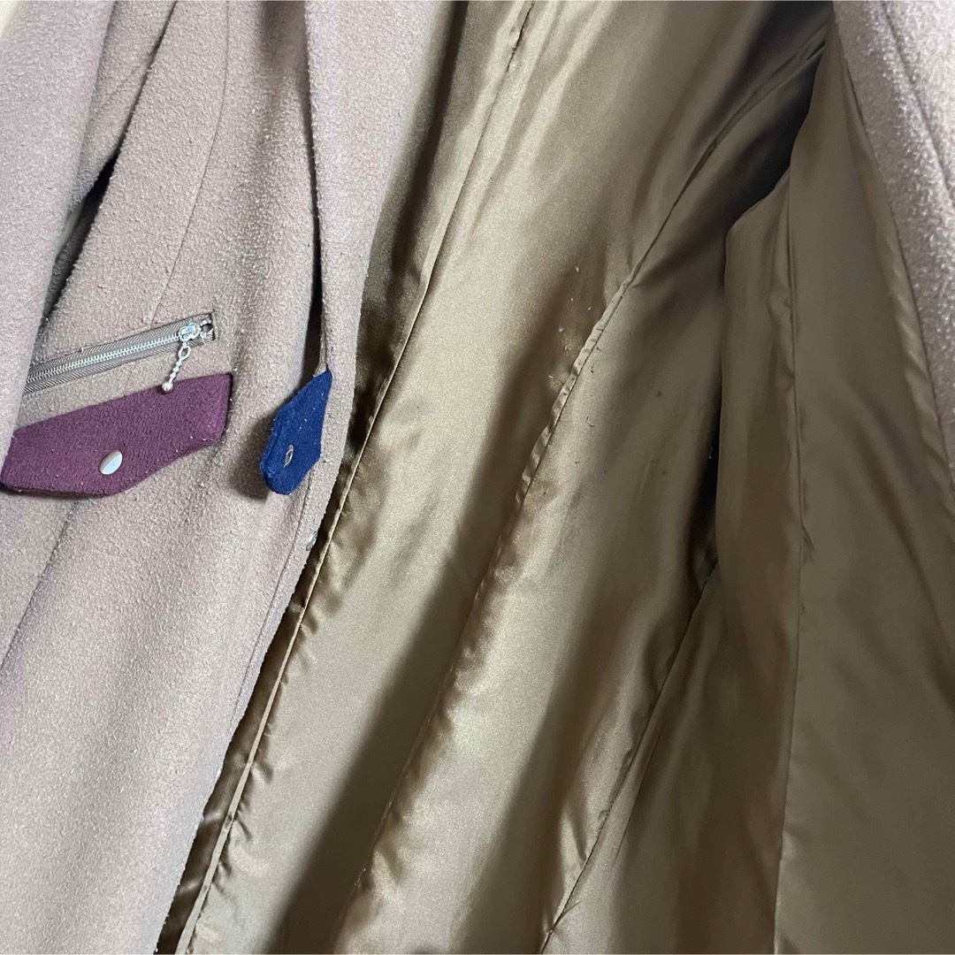 REDYAZEL(レディアゼル)のレディアゼル　配色チェスタージップコート　ブラウン  レディースのジャケット/アウター(チェスターコート)の商品写真