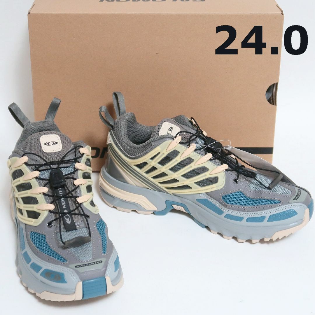 24 新品 Salomon ACS PRO スニーカー グレー ブルー | フリマアプリ ラクマ 24 新品 Salomon ACS PRO スニーカー グレー ブルー | フリマアプリ ラクマ