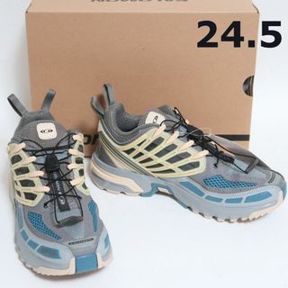 サロモン(SALOMON)の24.5 新品 Salomon ACS PRO スニーカー グレー ブルー(スニーカー)