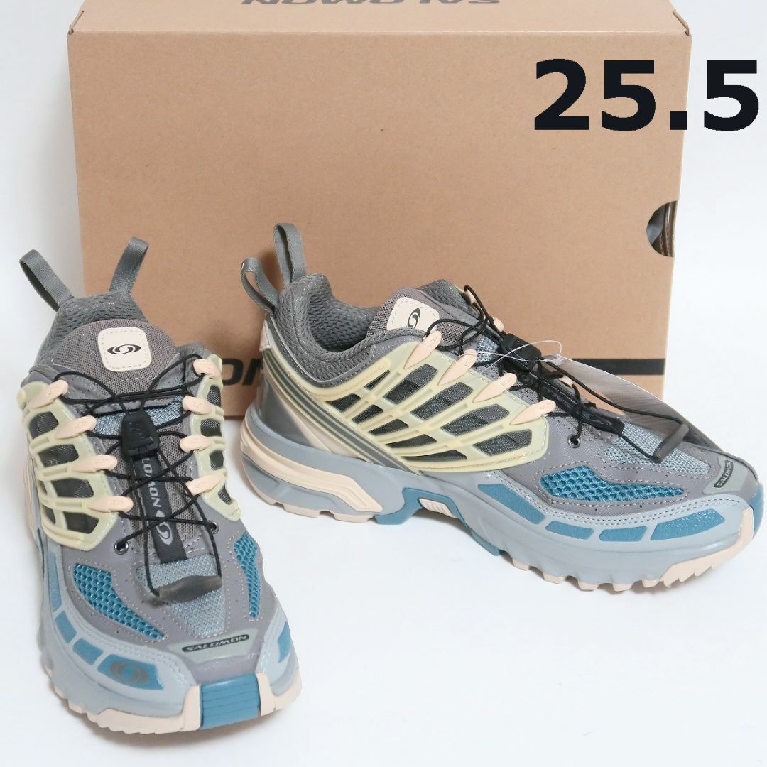 SALOMON(サロモン)の25.5 新品 Salomon ACS PRO スニーカー グレー ブルー メンズの靴/シューズ(スニーカー)の商品写真