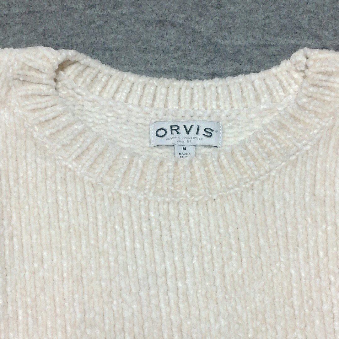 コストコ(コストコ)のORVIS  オービス　男女兼用ローゲージセーター　オーバーサイズ　オフホワイト レディースのトップス(ニット/セーター)の商品写真