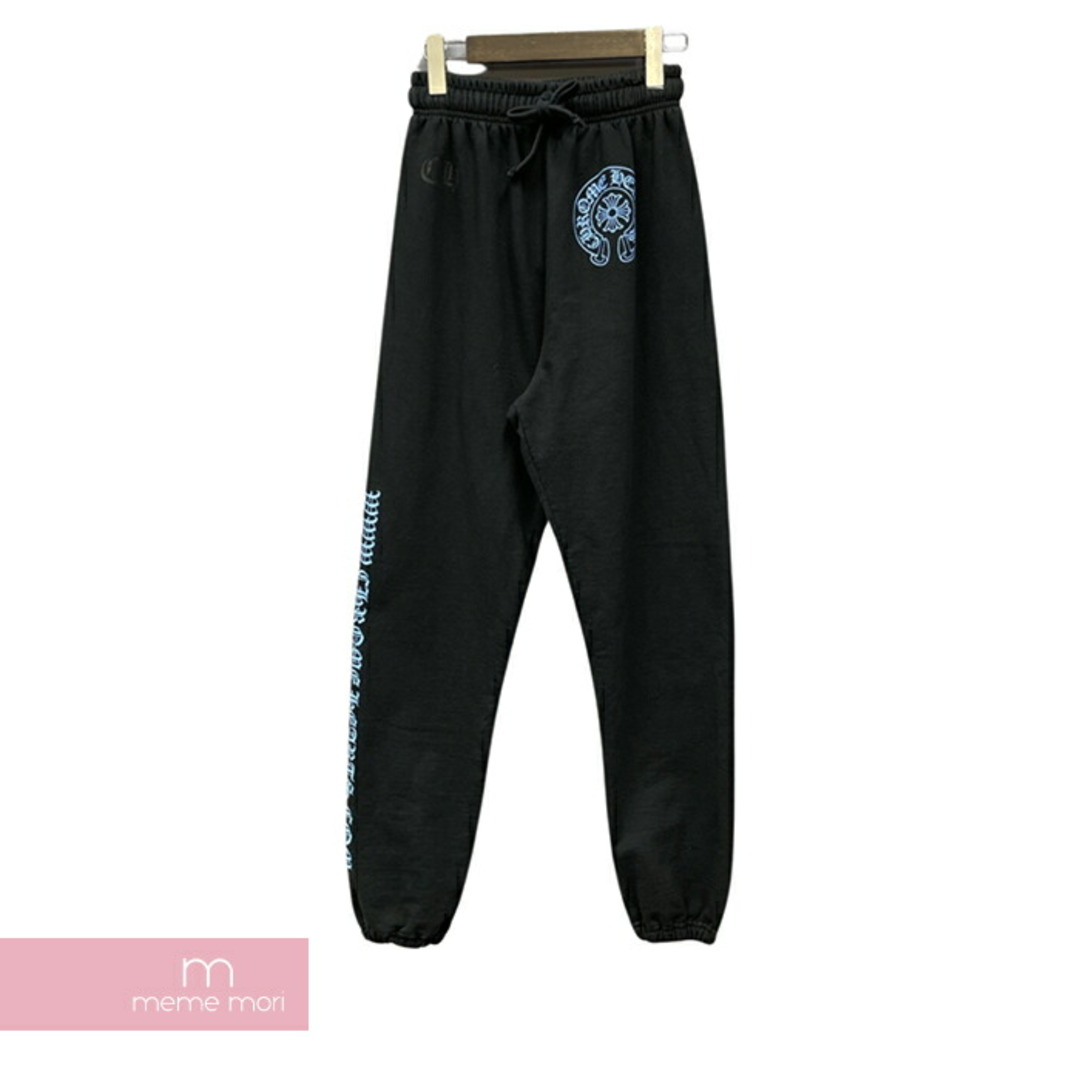 CHROME HEARTS Blue Horseshoe Sweat Pants クロムハーツ ブルーホースシュースウェットパンツ オンライン限定 ブラック×ブルー サイズXS 【231209】【-C】【me04】スラックス/スーツパンツ