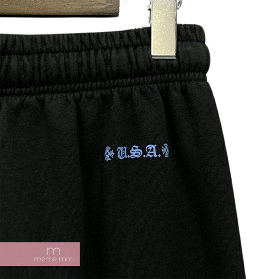 Chrome Hearts(クロムハーツ)のCHROME HEARTS Blue Horseshoe Sweat Pants クロムハーツ ブルーホースシュースウェットパンツ オンライン限定 ブラック×ブルー サイズXS 【231209】【中古-C】【me04】 メンズのスーツ(スラックス/スーツパンツ)の商品写真