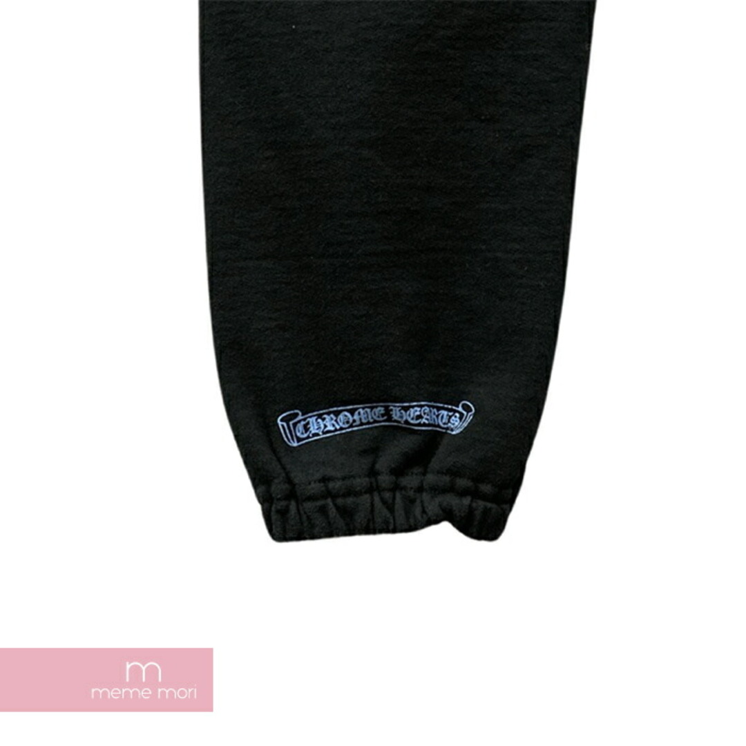 Chrome Hearts(クロムハーツ)のCHROME HEARTS Blue Horseshoe Sweat Pants クロムハーツ ブルーホースシュースウェットパンツ オンライン限定 ブラック×ブルー サイズXS 【231209】【中古-C】【me04】 メンズのスーツ(スラックス/スーツパンツ)の商品写真