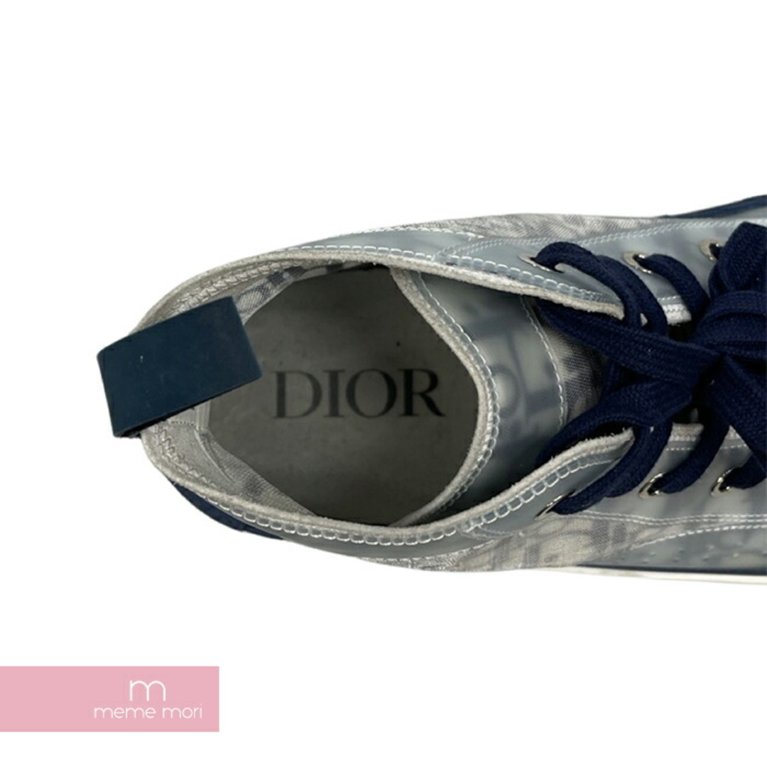 Dior(ディオール)のDior 2019AW B23 High Top Sneakers Blue Oblique 3SH118YNT ディオール ハイトップスニーカー ブルーオブリーク ハイカット 総柄 ネイビー×ホワイト サイズ43【231208】【中古-B】【me04】 メンズの靴/シューズ(スニーカー)の商品写真