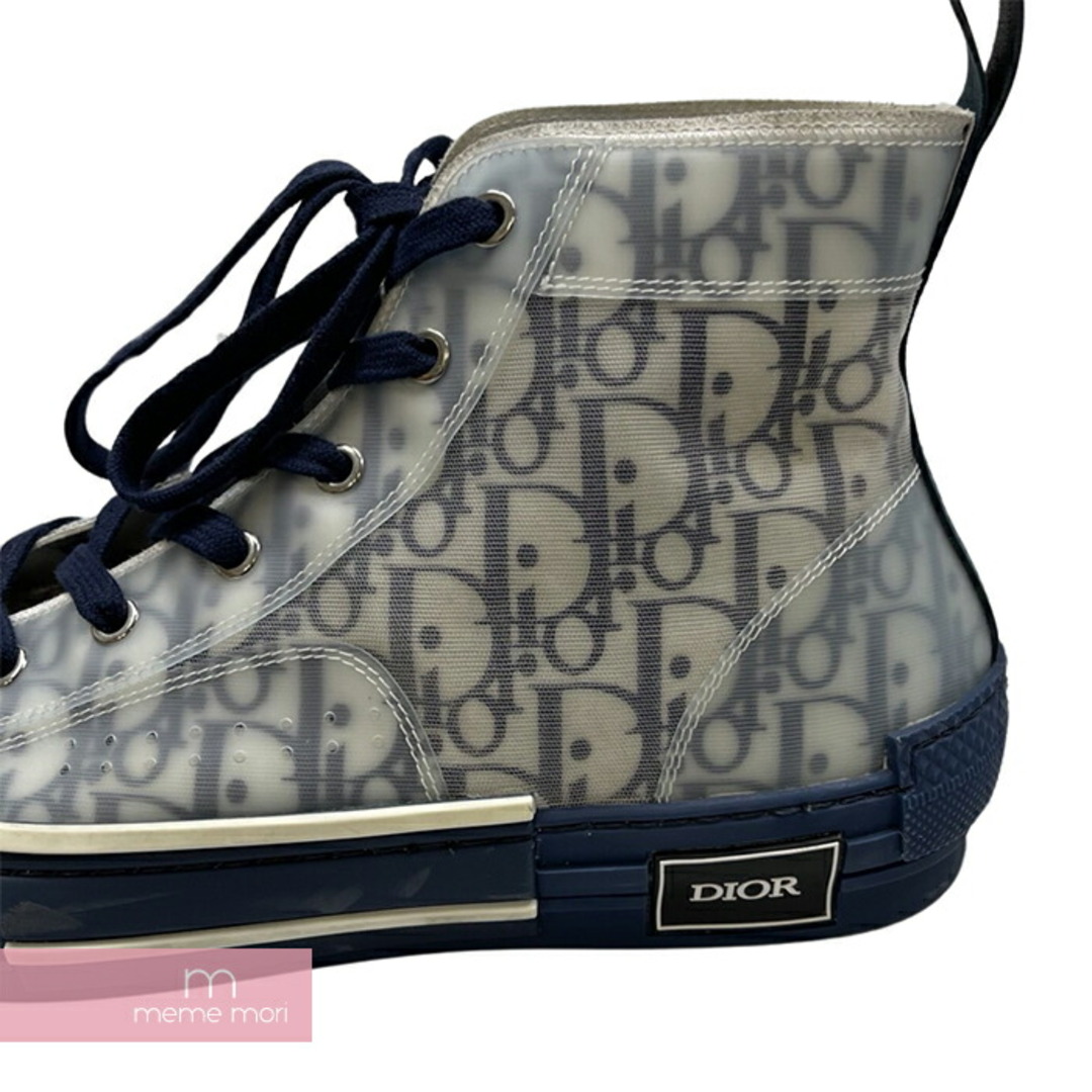 Dior(ディオール)のDior 2019AW B23 High Top Sneakers Blue Oblique 3SH118YNT ディオール ハイトップスニーカー ブルーオブリーク ハイカット 総柄 ネイビー×ホワイト サイズ43【231208】【中古-B】【me04】 メンズの靴/シューズ(スニーカー)の商品写真