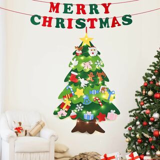 クリスマスツリー クリスマス 飾り 壁掛け ミニフェルトクリスマスツリー(その他)