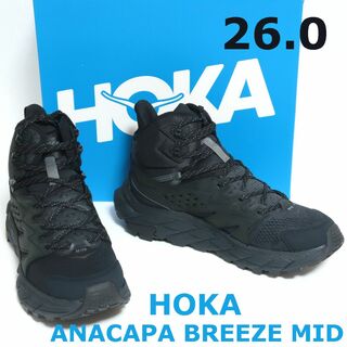ホカオネオネ(HOKA ONE ONE)の26 HOKA ANACAPA BREEZE MID スニーカー 黒(スニーカー)