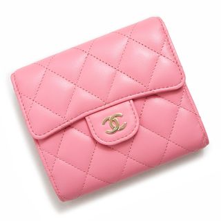 シャネル(CHANEL)のシャネル マトラッセ クラシック スモール フラップ ウォレット 三つ折り財布 ラムスキン レザー ピンク ライトゴールド金具 AP0231 箱付 CHANEL（新品・未使用品）(財布)