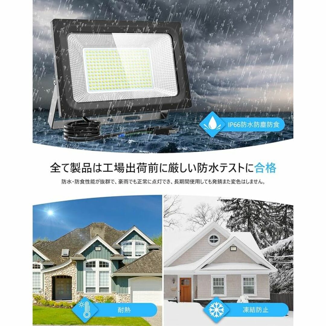 2点セットled投光器 作業灯 昼光色 高輝度 工事 灯光器 インテリア/住まい/日用品のライト/照明/LED(その他)の商品写真